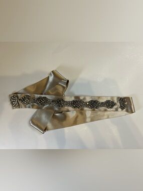 Sareh Nouri crystals satin belt